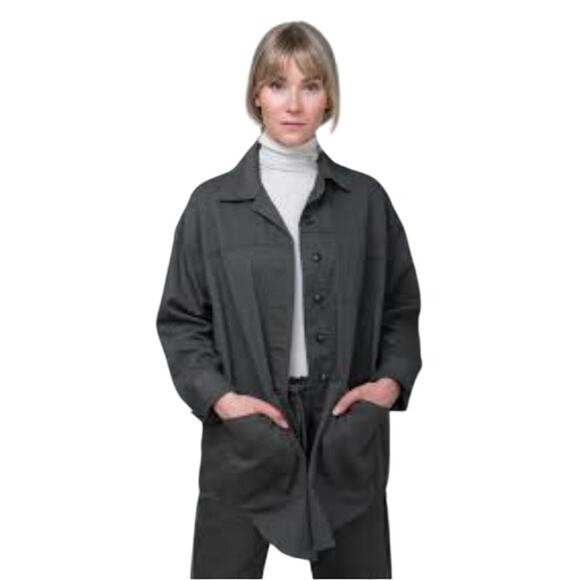 Xirena Austin Chore Jacket Olive Green Cotton Twill Layering Utilitarian Work, L